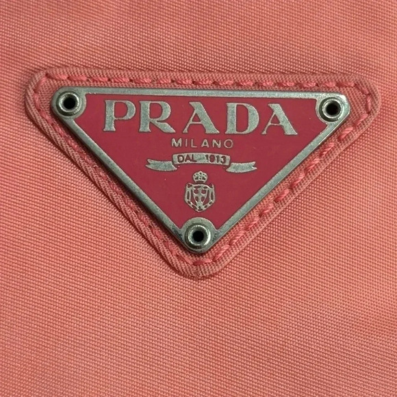Authentic  Prada nylon Tessuto city shoulder tote bag pink - Picture 10 of 15